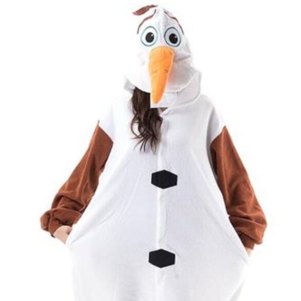 Disney Frozen Olaf Adult Unisex Costume- Onesie - Size Small